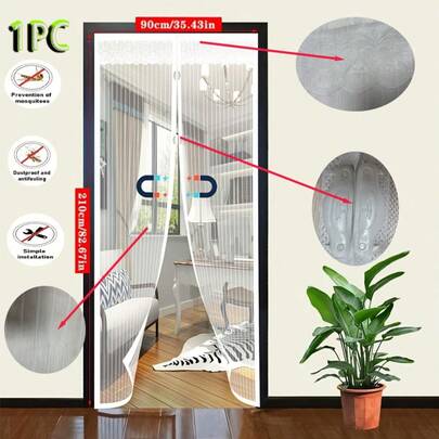 Cửa lưới từ tính, vách ngăn thoáng khí chống muỗi, rèm sọc, chống trầy xước và mài mòn, an toàn cho thú cưng.