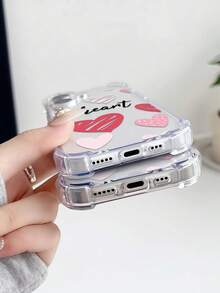 1 ốp lưng điện thoại trong suốt mềm mại, in hình trái tim theo yêu cầu, tương thích với Samsung A14/A52s, XR, 11, 13, 14, 15, 16, 17, mẫu theo mùa, ốp lưng năm 2025, Tình yêu vĩnh cửu - Trong sáng - Xem 4