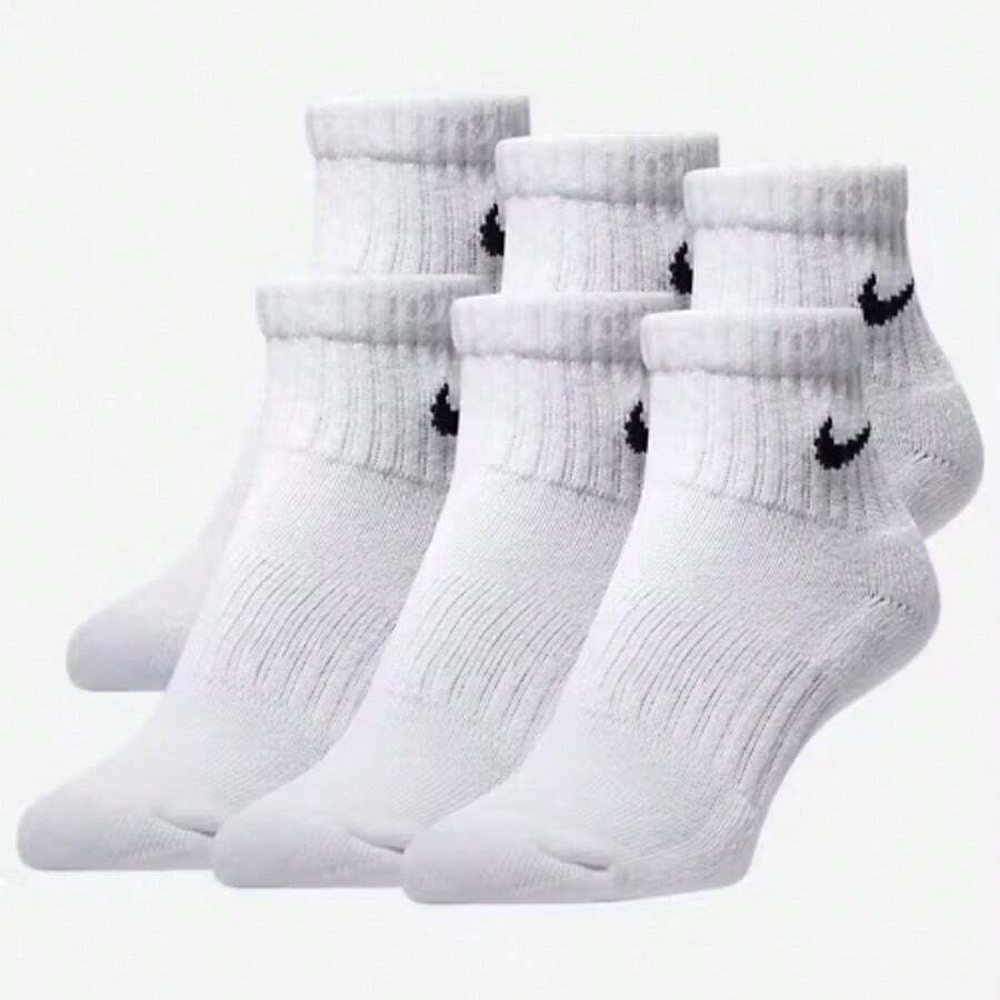 Nike Everyday Kids' Cushioned Crew Socks (6 Pairs) SX6912-010 - Pearl White - Xem 1