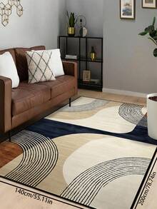 1 buah Karpet Pola Abstrak Geometris, Modern Minimalis Modis Hitam Putih Abu-abu Bermotif Poliester Persegi Panjang Mudah Perawatan Dapat Dicuci, Cocok Untuk Ruang Tamu, Lorong, Samping Tempat Tidur, Ruang Keluarga, Kamar Tidur, Kantor, Dapur, Dekorasi Rumah Gaya Pedesaan - MultiWarna - View 10
