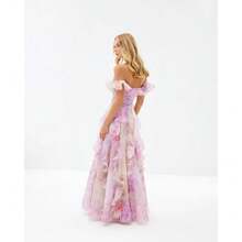 Elegant And Stylish, This Beach Vacation-Style Halter Dress Features A French Ruffled Skirt, Creating A Romantic And Ethereal Vibe With Its Flowing, Fairy-Like Silhouette - Hồng - Xem 7