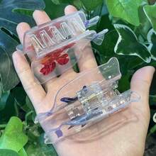 1个创意透明漂流瓶爪形发夹，可爱螃蟹、海星造型，海洋系列发饰，度假风夏季穿搭发夹 - 彩色 - 查看 4