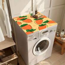 1pc Carrot Pattern Washing Machine And Dryer Top Cover Pad, Diatomite, Washing Machine Dust Cover, Kitchen Accessory, Anti-Slip, Suitable For Laundry Room, Bathroom, Home Decor And Room Decoration - Yellow Daffodils - View 4