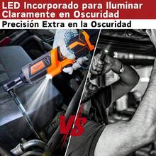 Inalámbrica Pistolas Impacto Llave De Trinquete Eléctrica 12V con 2 Baterías - Naranja - Ver 8