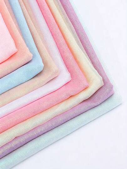 1pc High Density Thick Rainbow Glitter Tulle Fabric, Holographic Iridescent Organza, DIY Sewing Material For Headpieces, Party Decorations, Clothing