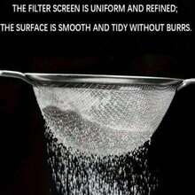 1pc/3pcs (M-XL-XXL) Fine Mesh Strainer, Stainless Steel Colander Spoon, Multi-Purpose Kitchen Tool For Sifting Flour, Tea Leaves, Fried Food, Coffee Powder, Juice, Cooking And Baking - Silver - View 6