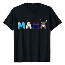 Frozen Dad And Mom Birthday Mama Family Party Snowman T-Shirt Graphic Tees Short Sleeve Casual Women T Shirts 100% Cotton Tee Shirt Womens Summer Tops Funny Print Women's T-Shirts Soft Comfy Everyday Wear Daily Gift Woman Tshirt Black 90s Men's And Women's Fashion Trendss Comfortable Loose 100_ Cotton Round Neck Short-Sleeved T-Shirt - Black - View 1