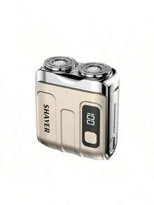 便携式智能电动剃须刀，男士旅行剃须刀，双刀头360°精准剃须，数字显示，防水，可拆卸清洁，包含Type-C充电线和清洁刷 - B - 查看 11