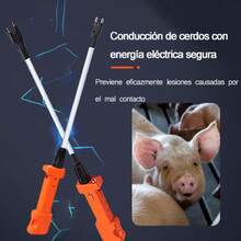 Disparador eléctrico portátil desmontable, resistente al agua y a los golpes, herramienta para alejar animales domésticos, equipo para alejar animales de granja, bastón eléctrico universal para repeler cerdos, adecuado para cerdos, vacas y ovejas. - Ver 5