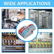 14pcs Lever-Type Wire Connector Kit, 2-In-4 Out + 2-In-6 Out Quick Wire Push-In Terminal Blocks - 8PC 2-in-4 Out + 6PC 2-in-6 Out - View 5