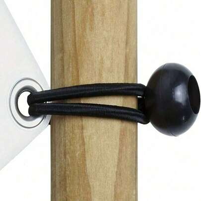 5个/10个/50个/100个户外露营帐篷固定弹力绳塑料球高弹力绳绑扎弹力球蹦床沙滩网弹力绳带，用于固定露营帐篷和船杆