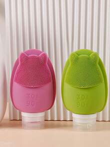 1 cái/4 cái Chai silicon đựng đồ du lịch có thể tái sử dụng, dầu gội, sữa tắm, mỹ phẩm, kem dưỡng da, phụ kiện du lịch dạng bóp. - Nhiều màu - Xem 5
