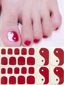Pegatinas para arte de uñas de los pies, diseños de corazones y patrones geométricos de dibujos animados, purpurina multicolor, diseño mixto versátil, fácil aplicación con raspador - Multicolor - Ver 61