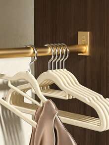 10 pièces/20 pièces, Noir/Blanc/Rose/Gris, Cintres sans couture floqués pour la maison, Porte-vêtements antidérapants, Professionnel pour l'organisation de la penderie, Rangement économe en espace, Anti-déformation durable - Taille unique - Voir 7