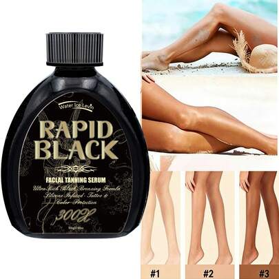 夏季速效美黑精华液，超保湿古铜精华，适用于面部和身体，液态古铜粉，打造光泽肌肤，美黑精华，古铜液滴，面部和身体古铜粉，提亮肤色，防水，持久，美黑，自然光泽增强剂