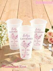 Vaso personalizado para la última fiesta de baile de vaqueros, vaso de plástico personalizado, recuerdo de boda, despedida de soltero estilo western, vaso para la última fiesta de baile de vaqueros, vaso de bar para bodas - Multicolor - Ver 3