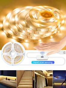 LED Strip Lights 1m 2m 3 Meters 5m 10m 15m 20m Decorative Lights TV Background Light Indoor Lighting LED Desk Lamp Background Light Mirror Light Cabinet Light - Yellow - View 2