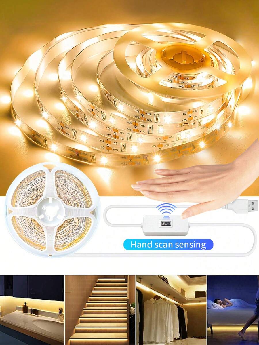 LED Strip Lights 1m 2m 3 Meters 5m 10m 15m 20m Decorative Lights TV Background Light Indoor Lighting LED Desk Lamp Background Light Mirror Light Cabinet Light