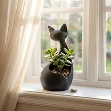猫咪造型花盆，可爱猫咪收纳盒，可放置多肉植物、首饰、笔和小物件，亦可作为装饰性桌面梳妆台窗台收纳盒。 - A - 查看 2