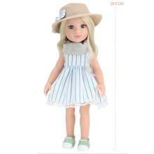 AKODEERD 29.5厘米女孩娃娃玩具，戴着时尚帽子和精致鞋子，蓝色眼睛，娃娃玩具礼物，送给女孩、朋友、节日礼物 - 整個娃娃 - 查看 9