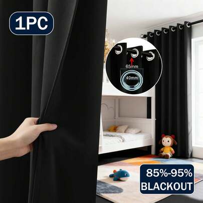 1片/2片装窗帘，遮光窗帘，隔热，不透光窗帘，带孔眼，遮光，防紫外线，卧室客厅室内装饰，隔热遮光窗帘 - 重型遮光带孔眼窗帘，适用于卧室和客厅，保护隐私和调节温度的窗帘，客厅窗帘