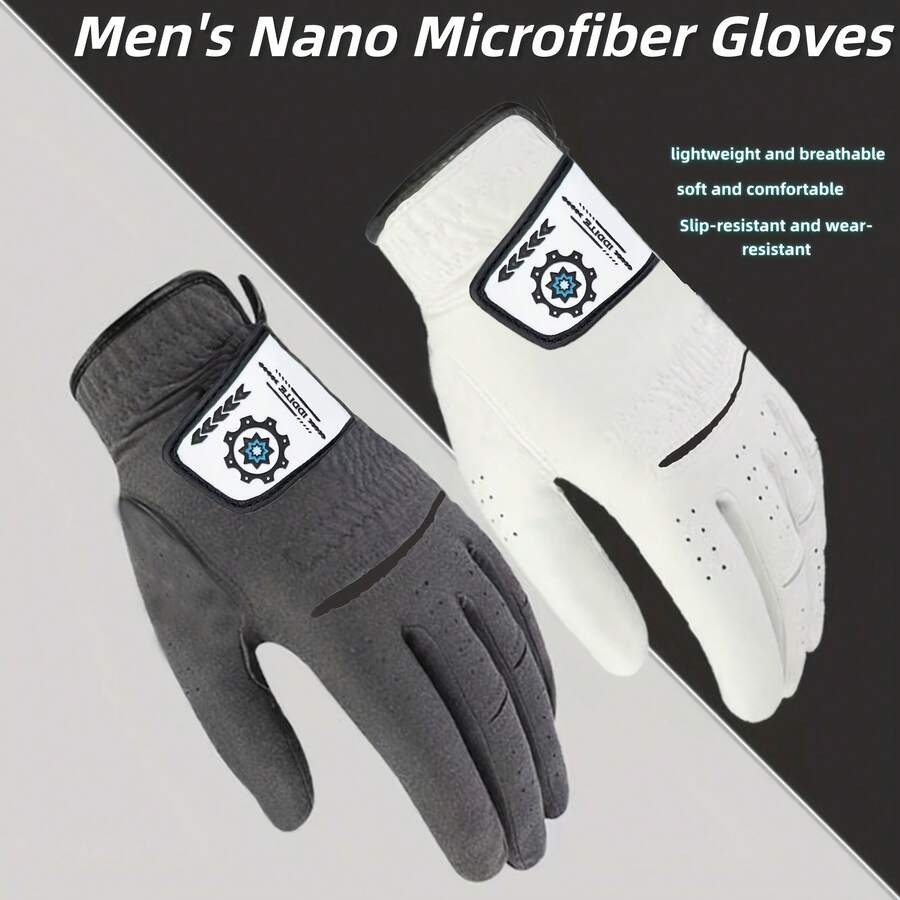 Găng tay golf chuyên nghiệp dành cho nam, tay trái, thoáng khí và bền bỉ, tăng cường độ bám, linh hoạt.