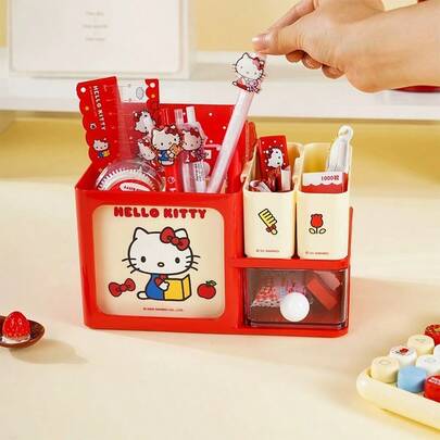 SANRIO Giá đựng bút chính hãng hiệu Mark, kệ đựng văn phòng phẩm để bàn, hộp đựng sách, quà tặng cho văn phòng tại nhà