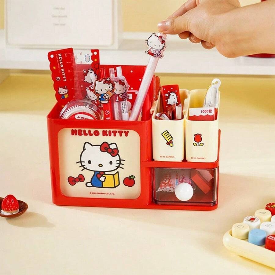 SANRIO Giá đựng bút chính hãng hiệu Mark, kệ đựng văn phòng phẩm để bàn, hộp đựng sách, quà tặng cho văn phòng tại nhà - A - Xem 1