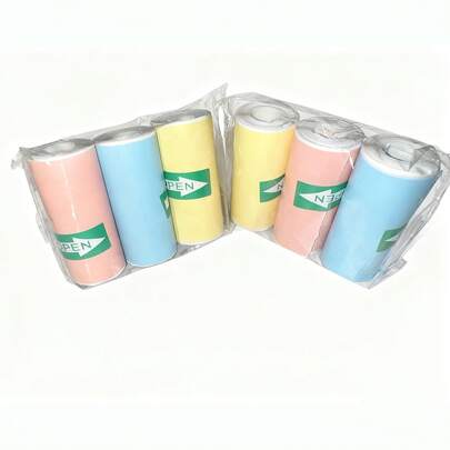 Giấy in màu độ phân giải cao, 57x25mm, giấy in nhiệt, giấy in mini, cuộn giấy in nhiệt (3/6 cuộn).