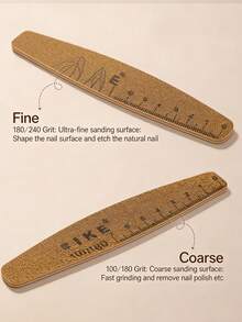 2-Sided Professional Nail File & Buffer Block, 100/180 Grit, Suitable For Acrylic, Gel And Natural Nails, Washable, With Ruler And Nail Shape Template, Manicure Tool, Nail Art Accessory - Multicolor - View 4
