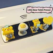 Nước tẩy bồn cầu này có thiết kế hình gấu màu be đáng yêu và được trang bị nút tắt kiểu sơn móng tay trang nhã. - Nút bồn cầu hình gấu - Xem 3