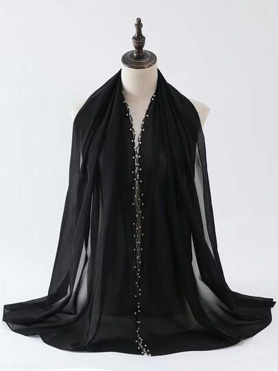 1 chiếc băng đô cài tóc đính hạt ngọc trai màu trơn