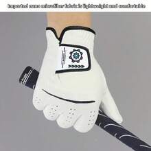 Găng tay golf chuyên nghiệp dành cho nam, tay trái, thoáng khí và bền bỉ, tăng cường độ bám, linh hoạt. - trắng - Xem 7