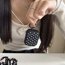 韩版极简波点耳机保护套，兼容苹果Pro 3/Pro 2/Pro 4/3/2，时尚女士耳机保护套，极简耳机保护套，苹果耳机保护套，苹果耳机套 - 黑色 - 查看 28