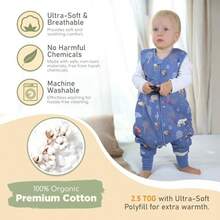 Mama Cheetah Baby Wearable Blanket Baby Sleep Sack Toddler Sleep Sack Baby Sleeping Bag for Newborn Infant Toddler-108 - Con 2.5 Tog de animales forestales - Ver 1