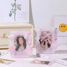 蝴蝶图案卡套，学生高档展示架，立式卡片架，积木造型立式卡片架，可拆卸趣味桌面卡套，保护性卡套，返校季，学习用品 - 卡套 - 查看 3