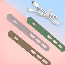 10 chiếc dây buộc silicon, dụng cụ sắp xếp cáp, dây buộc chống thất lạc tai nghe và cáp sạc, bộ chia cáp dữ liệu, dây buộc gọn gàng. - A - Xem 6