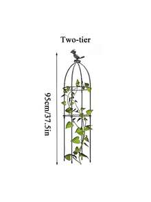 2/3/4 Tier Decorative Garden Trellis, Plant Climbing Support Cage Suitable For Vines, Flowers, Potted Plants, Vegetables, Tomatoes, Beans, Cucumbers, Outdoor Patio Garden Decor, Floral Climbing Rack - Plant Climbing Frame - View 12