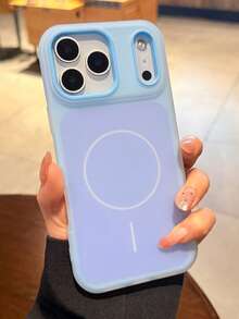 Ốp lưng điện thoại silicon dẻo hai màu thời trang, mềm mại như da, có nam châm và hỗ trợ sạc không dây cho iPhone 17 Pro Max, 17 Pro, 17, 16, 15, 14, 13 Pro Max, màu Macaron, chống sốc và bảo vệ mặt sau bằng chất lỏng. - Màu xanh lam - Xem 3