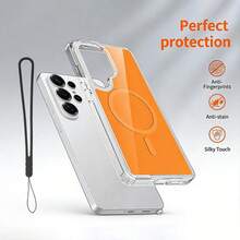 Ốp lưng điện thoại từ tính ELVEV chất lượng cao, nhiều màu sắc, làm từ nhựa PC cứng, có đế hút, tương thích với Galaxy S26, S25 Edge FE Ultra Plus, A37, A57, A17, A36, A16, A56, A55. - màu đen - Xem 2
