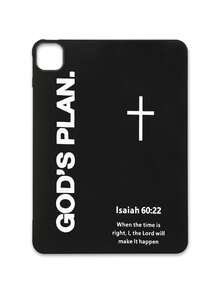 1 chiếc ốp lưng bảo vệ phẳng in câu Kinh Thánh "Kế hoạch của Chúa", câu Kinh Thánh Ê-sai 60:22 + biểu tượng Thánh giá, tương thích với iPad. - màu đen - Xem 42
