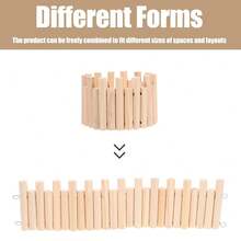 1pc Transformable Foldable Wooden Small Pet Fence, DIY Freely Assembled Ladder Toy, Hamster/Gerbil Indoor Staircase Hideout - Multicolor - View 7