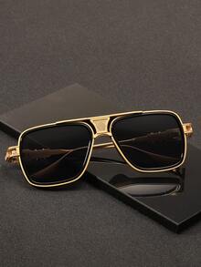 Augonstern 1 Pair Retro Square Frame Punk Style Fashion Glasses For Men - Multicolor - View 2