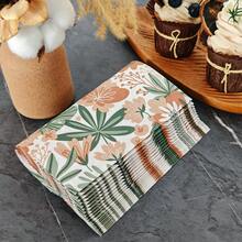 IOOJA 20/50pcs 2-Ply Unfolded Size 33*33cm Hand-Painted Floral Pattern Party Napkins, Disposable Tissue Paper Suitable For Theme Parties, Essential For Company Events, Friends Gatherings - Multicolor - View 6