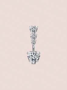 CIZME 1 chiếc khuyên rốn hình trái tim và hoa thanh lịch, cỡ 14G, dài 1.6mm, kiểu dáng tối giản, thích hợp cho nữ, kiểu dáng treo, làm từ thép không gỉ 316L, lý tưởng cho xỏ khuyên rốn hàng ngày, đi biển, nghỉ lễ, hoạt động thể thao, dành cho thanh thiếu niên. Chất liệu cao cấp, không bị xỉn màu, được đánh bóng kỹ lưỡng. - Bạc - Xem 15