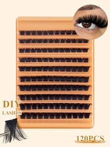200/120pcs False Eyelashes Set, D-Curl, 8-16mm Length, Natural Look, Thick & Long, Soft & Lightweight, Reusable, Includes Adhesive & Makeup Tools, Suitable For Home, Weddings, Parties, Festivals, Travels, Spring - Multicolor - View 4