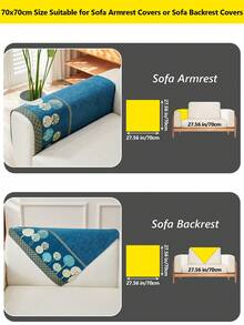 1PC Chenille Jacquard Sofa Cover With Full Moon Tree Pattern, Non-Slip Pet-Resistant Cushion Pad, All-Season, Machine Washable, Elegant Decor For Room, Premium Sofa Protector - Multicolor - View 37