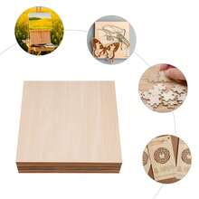 SENDERPICK 30PCS Rectangle Blank Wooden Board For Wood DIY Home Decor Basswood Sheets - Log Color - View 12