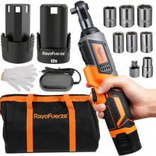 Llave De Carraca Inalámbrica, 3/8pulgadas Matraca Eléctricas - Naranja - Ver 2