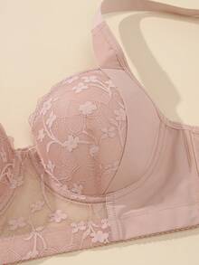 3pcs Lace Women's Bras, Lace Patchwork Underwire Supportive Comfortable Daily Bras - Multicolor - View 5